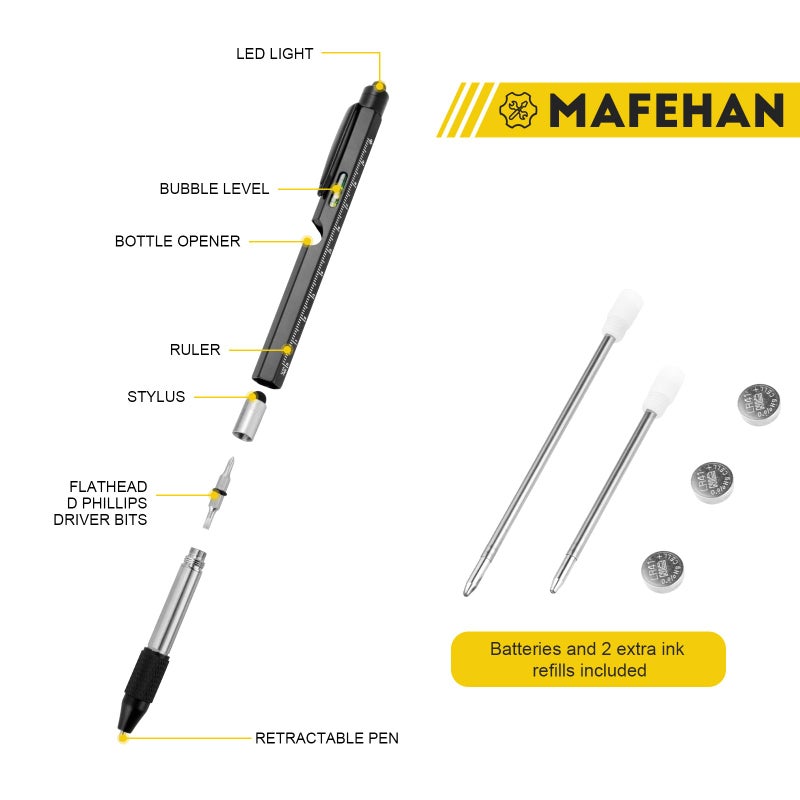 MAFEHAN Father's Day Gifts from Daughter Son Wife  9-in-1 Multitool Pen  Cool Gadgets for Men  Handy Tool Gifts for Dad Husband Grandpa Boyfriend  Birthday Gifts for Men Who Have Everything - Image 2